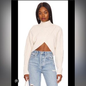 For Love and Lemons White Turtleneck Sweater